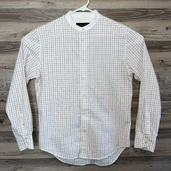 rag & bone Other - Rag & Bone Shirt Mens Small Crew Neck Button Long Sleeve White Designer Classic